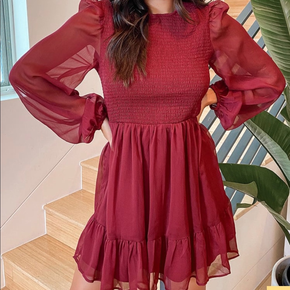 Lulus Simply The Sweetest Berry Mini Dress